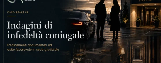 Indagini infedeltà coniugale – caso reale CTA Investigazioni